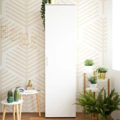 Armoire 1 Porte 6 Niveaux Blanc -ATMOSPHERA Soldes Boutique armoire 1 porte 6 niveaux andy blanc 4