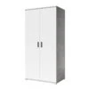 Armoire 2 Portes Blanc Et Gris Soma -ATMOSPHERA Soldes Boutique armoire 2 portes blanc et gris soma