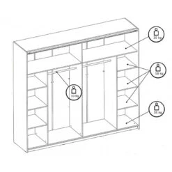Armoire 2 Portes Grand Modèle Avec Miroir Nantes -ATMOSPHERA Soldes Boutique armoire 2 portes grand modele avec miroir nantes 4