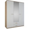 Demeyere Armoire 3 Portes Coloris Blanc Et Naturel Lena 11 Demeyere Armoire 3 Portes Coloris Blanc Et Naturel Lena -ATMOSPHERA Soldes Boutique armoire 3 portes coloris blanc et naturel lena