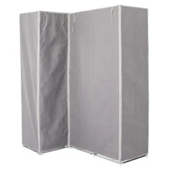 Armoire D'angle 1 Penderie / 10 étagères Gris Atmosphera 7 Armoire D'angle 1 Penderie / 10 étagères Gris Atmosphera -ATMOSPHERA Soldes Boutique armoire d angle 1 penderie 10 etageres gris atmosphera 3