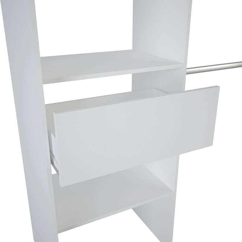 Demeyere Dressing Extensible Blanc Perle Avec Rideau Taupe 6 Demeyere Dressing Extensible Blanc Perle Avec Rideau Taupe – Image 6