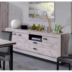 Bahut 3 Portes 2 Tiroirs Marseille -ATMOSPHERA Soldes Boutique bahut 3 portes 2 tiroirs marseille 2