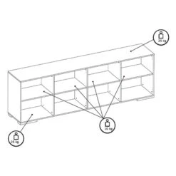 Bahut 4 Portes Chêne Blanchi Elba -ATMOSPHERA Soldes Boutique bahut 4 portes chene blanchi elba 5