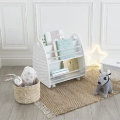 Bibliothèque Enfant Roulettes Gris Atmosphera -ATMOSPHERA Soldes Boutique bibliotheque enfant roulettes gri atmosphera 2