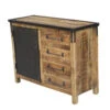 Buffet 1 Porte 4 Tiroirs Bois De Manguier Et Métal -ATMOSPHERA Soldes Boutique buffet 1 porte 4 tiroirs bois de manguier et metal