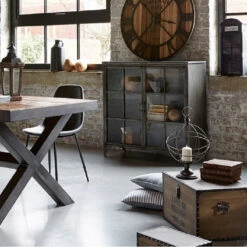 Buffet Broc 2 Portes Métal Noir Atmosphera -ATMOSPHERA Soldes Boutique buffet broc 2 portes metal noir atmosphera 2