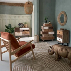 Buffet En Bois De Manguier Koval Nuances Unies Atmosphera -ATMOSPHERA Soldes Boutique buffet en bois manguier koval nuances unies atmosphera 7