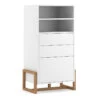 Buffet Haut 2 Tiroirs 1 Porte Oslo Blanc -ATMOSPHERA Soldes Boutique buffet haut 2 tiroirs 1 porte oslo blanc