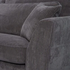 Canapé Angle Droit Isla Velours Côtelé Gris -ATMOSPHERA Soldes Boutique canape angle droit gris isla 2