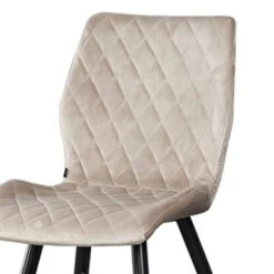 Chaise Dom Tissu Croisillons Taupe -ATMOSPHERA Soldes Boutique chaise dom tissu croisillons taupe 1