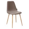 Chaise Roka Coloris Taupe Atmosphera -ATMOSPHERA Soldes Boutique chaise roka coloris taupe et hetre atmosphera