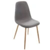 Chaise Taho Gris Foncé Assise Rembourrée Atmosphera -ATMOSPHERA Soldes Boutique chaise taho gris fonce assise rembourree atmosphera