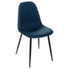 Chaise Tissu Et Métal Tyka Bleu Atmosphera -ATMOSPHERA Soldes Boutique chaise tissu et metal tyka bleu atmosphera