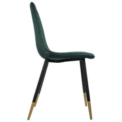 Chaise Velours Vert Pieds Gold Tyka Atmosphera -ATMOSPHERA Soldes Boutique chaise velours vert pieds gold atmosphera 2