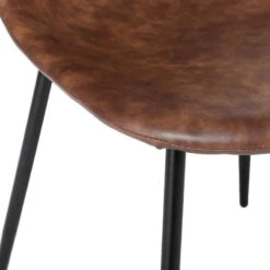 Chaise Vladi Effet Cuir Marron Atmosphera -ATMOSPHERA Soldes Boutique chaise vladi effet cuir marron atmosphera 2