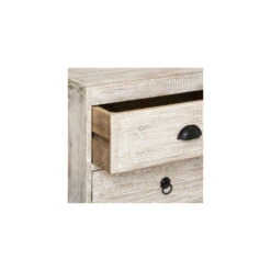 Chevet 3 Tiroirs Bois Blanchi Ajay Atmosphera -ATMOSPHERA Soldes Boutique chevet 3 tiroirs bois blanchi ajay atmosphera 5