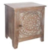 Chevet Shirel 1 Porte Bois Blanchi Atmosphera -ATMOSPHERA Soldes Boutique chevet shirel 1 porte bois blanchi atmosphera