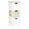 Chiffonnier 3 Tiroirs Chic Naturel Et Blanc -ATMOSPHERA Soldes Boutique chiffonnier 3 tiroirs chic naturel et blanc
