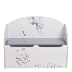Demeyere Coffre à Jouets Bear Gris Et Blanc 7 Demeyere Coffre à Jouets Bear Gris Et Blanc -ATMOSPHERA Soldes Boutique coffre a jouets blanc gris nounours 3
