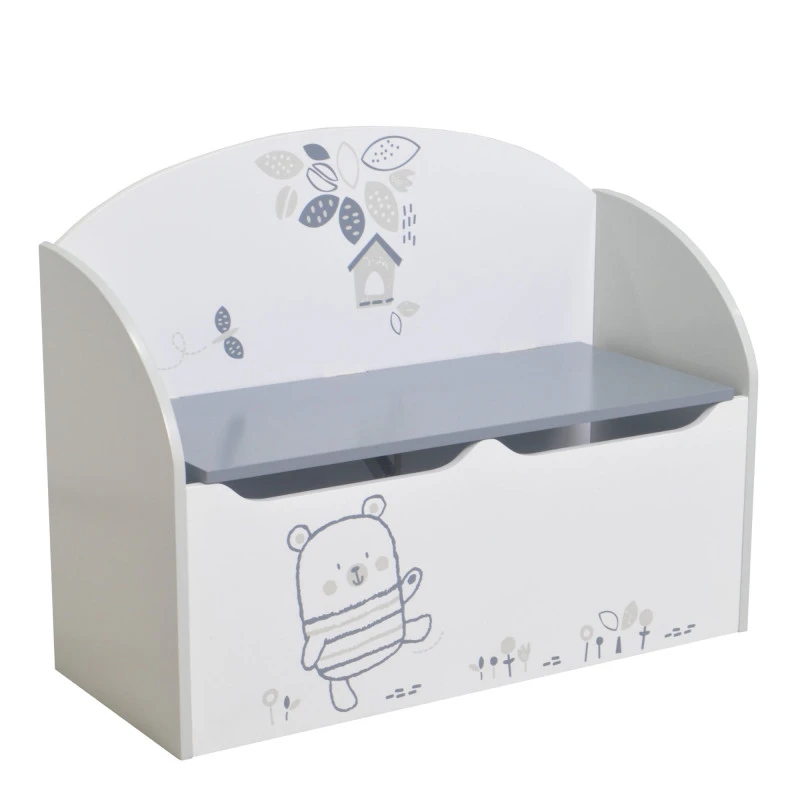 Demeyere Coffre à Jouets Bear Gris Et Blanc 1 Demeyere Coffre à Jouets Bear Gris Et Blanc