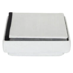 Coffre Pouf Pliable Gris Compatible Briques -ATMOSPHERA Soldes Boutique coffre pouf pliable gris compatible briques 4