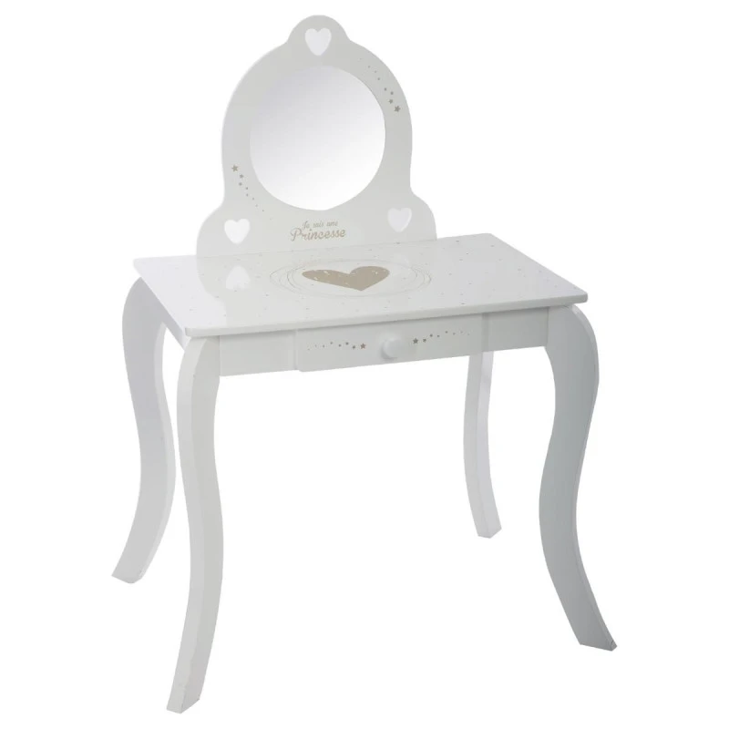 Coiffeuse Avec Tabouret Enfant Blanc Atmosphera 3 Coiffeuse Avec Tabouret Enfant Blanc Atmosphera – Image 3