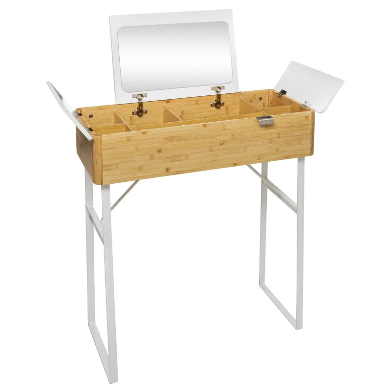 Coiffeuse En Bambou Levia Blanc 5Five 1 Coiffeuse En Bambou Levia Blanc 5Five