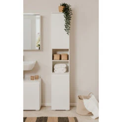 Colonne De Salle De Bain 2 Portes Capetown Blanc 9 Colonne De Salle De Bain 2 Portes Capetown Blanc -ATMOSPHERA Soldes Boutique colonne de salle de bain 2 portes capetown blanc 4