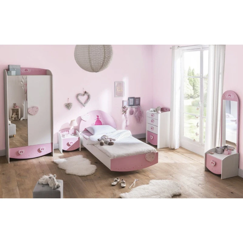 Demeyere Commode Enfant Coiffeuse Anastasia Blanche Et Rose 2 Demeyere Commode Enfant Coiffeuse Anastasia Blanche Et Rose – Image 2