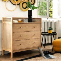 Commode 3 Tiroirs Cannage Arty Atmosphera 10 Commode 3 Tiroirs Cannage Arty Atmosphera -ATMOSPHERA Soldes Boutique commode 3 tiroirs cannage arty atmosphera 2