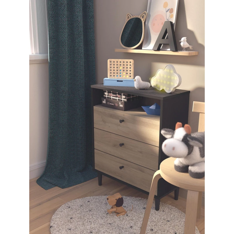 Demeyere Commode 3 Tiroirs Industriel Arty 2 Demeyere Commode 3 Tiroirs Industriel Arty – Image 2