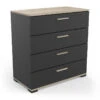 Demeyere Commode 4 Tiroirs Izzy Noir Et Bois -ATMOSPHERA Soldes Boutique commode 4 tiroirs izzy noir et bois