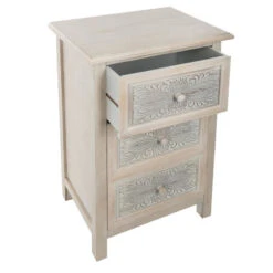 Commode Bois 3 Tiroirs Hina Atmosphera -ATMOSPHERA Soldes Boutique commode bois 3 tiroirs hina atmosphera 4