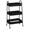 Desserte 3 Niveaux à Roulettes Métal Noir 5Five -ATMOSPHERA Soldes Boutique desserte 3 niveaux a roulettes metal noir 5five