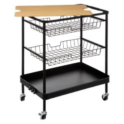 Desserte Paniers Métal Et Planche Amovible 5Five