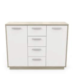 Demeyere Buffet Bas 2 Portes 4 Tiroirs Léo 8 Demeyere Buffet Bas 2 Portes 4 Tiroirs Léo -ATMOSPHERA Soldes Boutique enfilade 2 portes 4 tiroirs leo 1 3