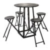 Ensemble Table Haute Et 4 Tabourets Ext Atmosphera -ATMOSPHERA Soldes Boutique ensemble table haute et 4 tabourets ext atmosphera