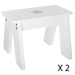 Ensemble Table + 2 Tabourets Enfant Blanc Gris Dream Atmosphera 9 Ensemble Table + 2 Tabourets Enfant Blanc Gris Dream Atmosphera -ATMOSPHERA Soldes Boutique ensemble table tabourets enfant blanc gris dream atmosphera 3