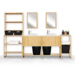 Etagère 2 Niveaux Bambou 35x30 Lab'n Modul 5Five 3 Etagère 2 Niveaux Bambou 35x30 Lab'n Modul 5Five -ATMOSPHERA Soldes Boutique etagere 2 niveau 30 cm bambou fin lab n modul 5five 1