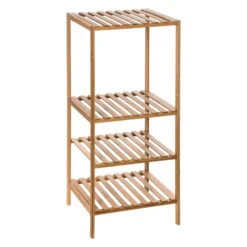 Etagère 4 Niveaux Salle Bain Varia Naturel Bambou -ATMOSPHERA Soldes Boutique etagere 4 niveaux salle bain varia naturel bambou 2