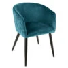 Fauteuil Séjour Marlo Bleu Canard Atmosphera 12 Fauteuil Séjour Marlo Bleu Canard Atmosphera -ATMOSPHERA Soldes Boutique fauteuil marlo bleu canard atmosphera