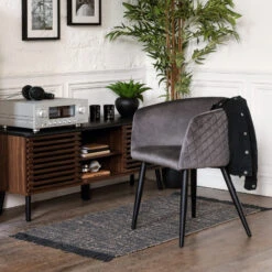 Fauteuil Séjour Marlo Gris Atmosphera -ATMOSPHERA Soldes Boutique fauteuil sejour marlo gris atmosphera 1 1