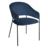 Fauteuil Velours Bleu Siron Atmosphera -ATMOSPHERA Soldes Boutique fauteuil velours bleu atmosphera