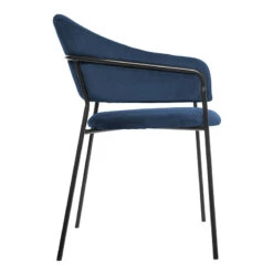 Fauteuil Velours Bleu Siron Atmosphera -ATMOSPHERA Soldes Boutique fauteuil velours bleu atmosphera 3