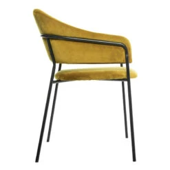 Fauteuil Velours Moutarde Siron Atmosphera 5 Fauteuil Velours Moutarde Siron Atmosphera -ATMOSPHERA Soldes Boutique fauteuil velours moutarde siron atmosphera 1