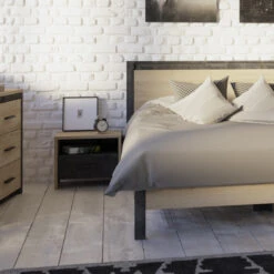 Demeyere Chevet Kansas 1 Tiroir 1 Niche -ATMOSPHERA Soldes Boutique lit colorado 2 personnes 160x200 cm 2