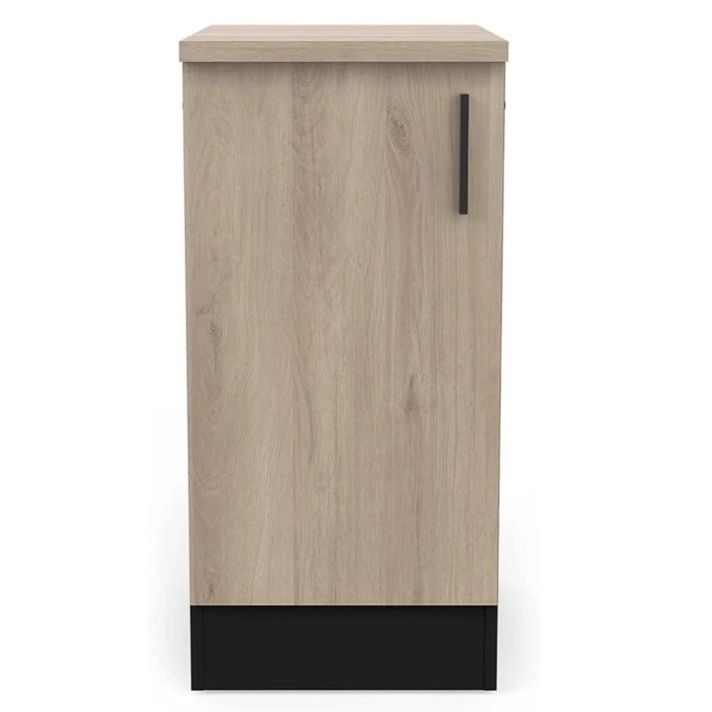 Demeyere Meuble Bas 1 Porte 40 Cm Origan Noir Et Bois 2 Demeyere Meuble Bas 1 Porte 40 Cm Origan Noir Et Bois – Image 2