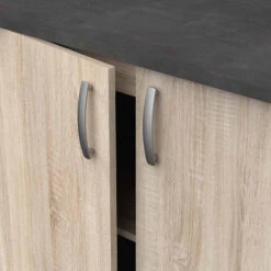 Demeyere Meuble De Cuisine Bas 2 Portes 100cm Paprika -ATMOSPHERA Soldes Boutique meuble de cuisine bas 2 portes 100cm paprika 1 2