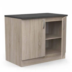 Demeyere Meuble De Cuisine Bas 2 Portes 100cm Paprika -ATMOSPHERA Soldes Boutique meuble de cuisine bas 2 portes 100cm paprika 1 3